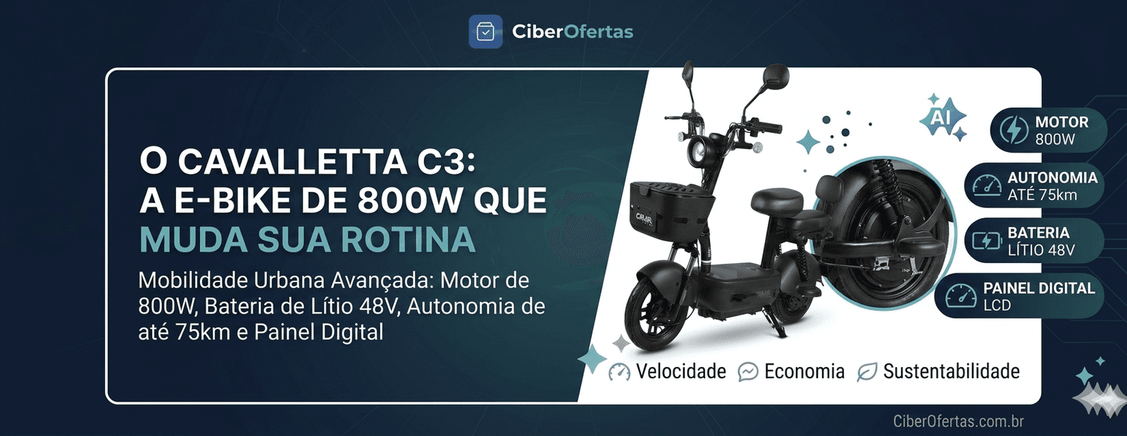 Bicicleta Elétrica Cavalletta C3 Review: Motor 350W, 55km de Autonomia e o Fim das Contas de Transporte