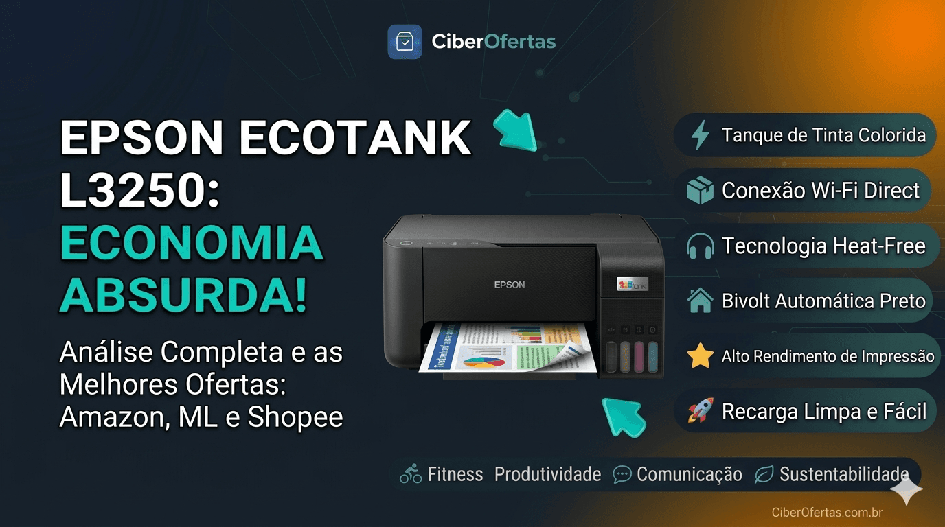 Epson EcoTank L3250 Review: Abastecimento Sem Sujeira, Wi-Fi e o Fim dos Cartuchos Caros para Sempre