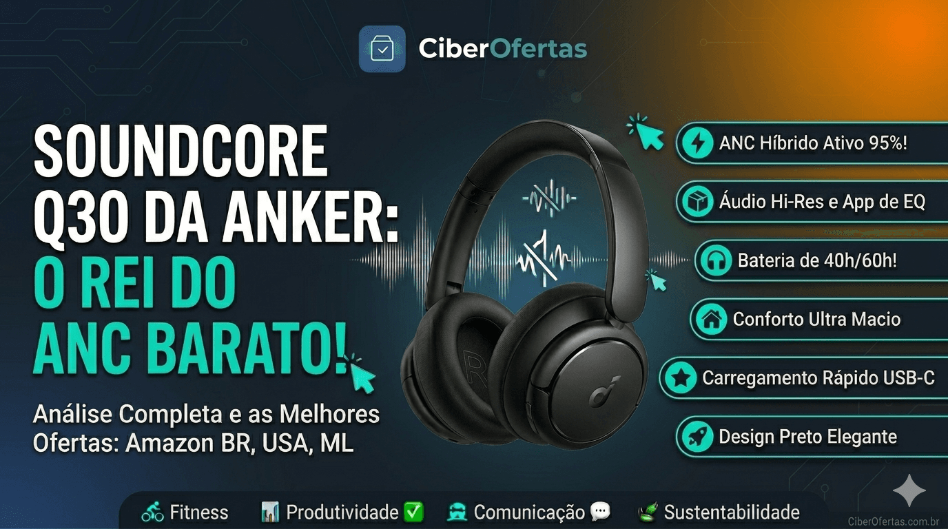 Soundcore Life Q30 Review: ANC Real, 60h de Bateria e o Fim da Regra de que Cancelamento de Ruído Custa Caro