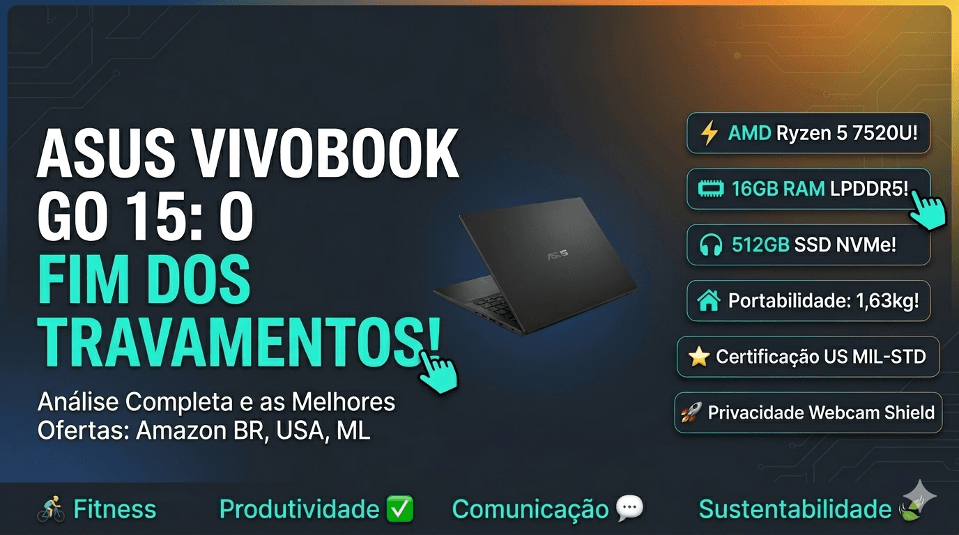 ASUS Vivobook Go 15 Review: 16GB de RAM, Ryzen 5 e o Notebook Custo-Benefício que Virou Febre em 2026