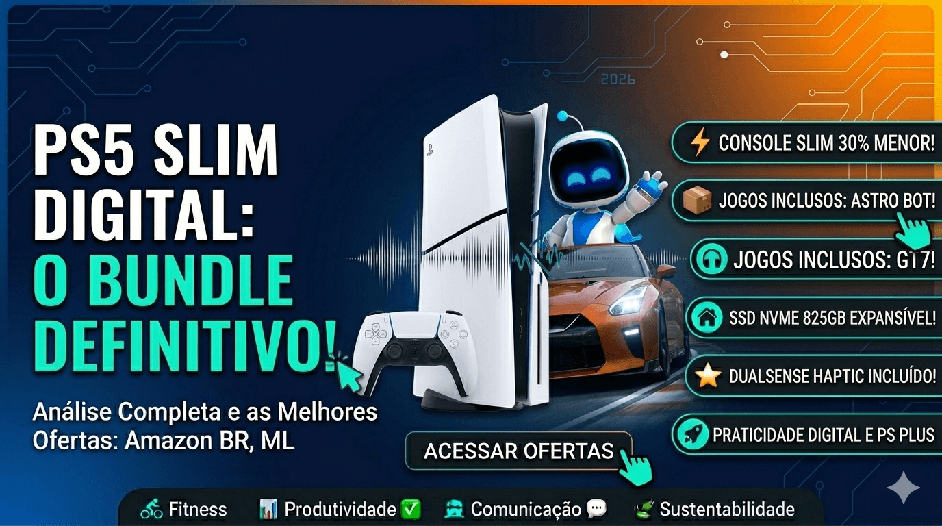 PlayStation 5 Slim Review: 30% Menor, 1TB de SSD e o Console Sony que Finalmente Cabe na Sua Estante