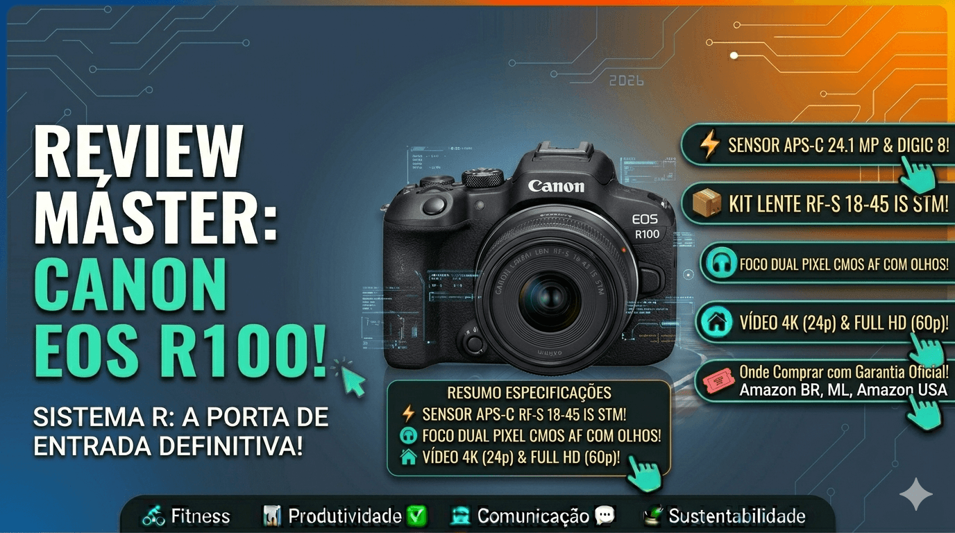 Canon EOS R100 Review: A Mirrorless de Entrada que Humilha o Celular em Qualidade de Imagem