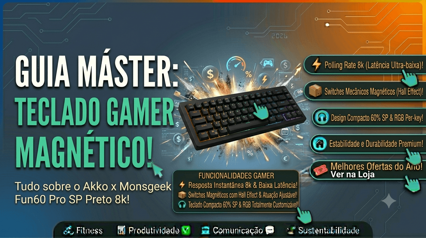 Vale a Pena o MonsGeek Fun60 Pro? O Teclado Magnético de 8000Hz que vai Mudar sua Gameplay (Sem Falir seu Bolso)