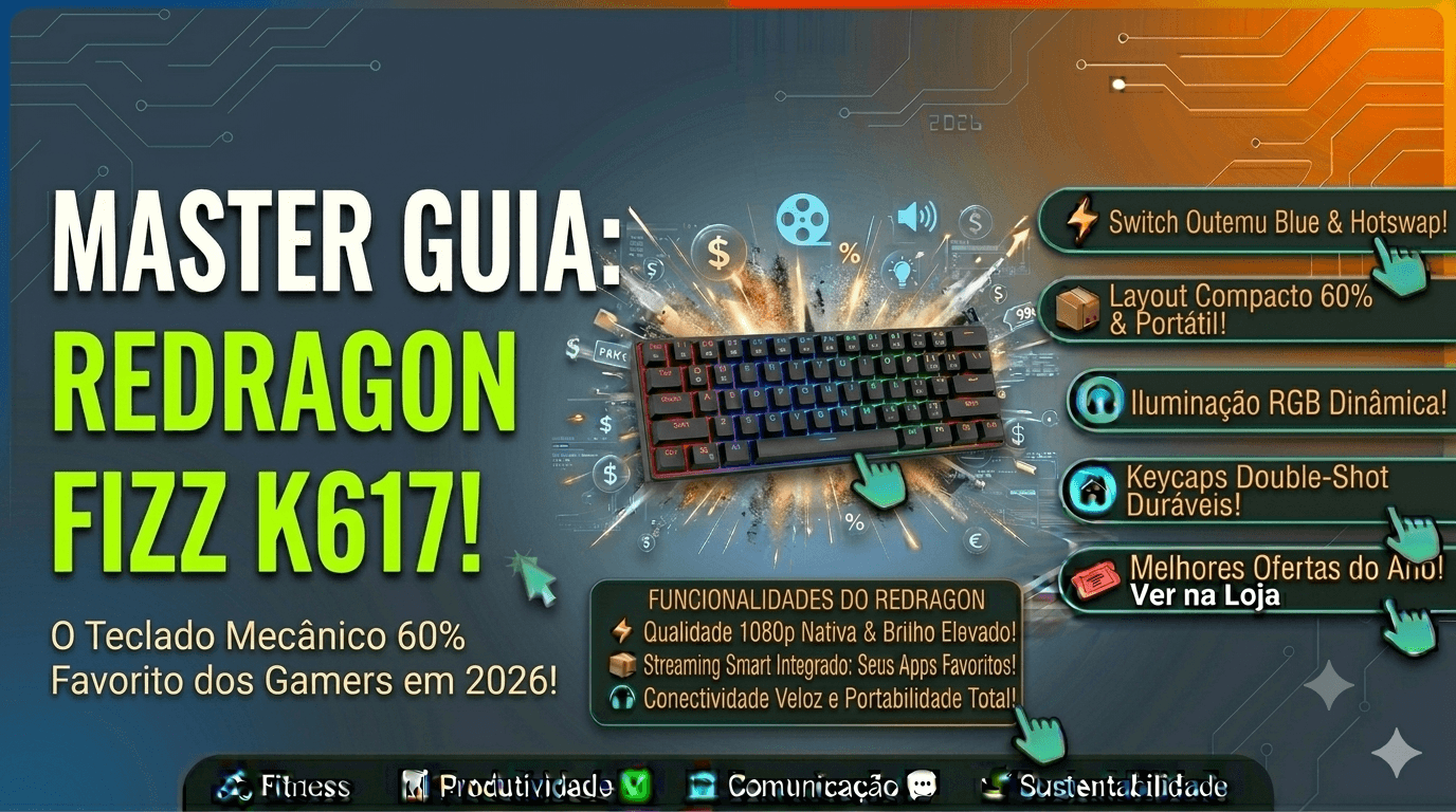Ainda Vale a Pena o Redragon Fizz K617 em 2026? O Teclado Mecânico Gamer Mais Barato da Shopee e Amazon